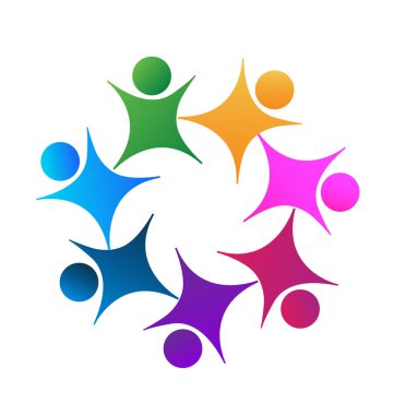 Neşeli oynak çocuk okul grubu, simge