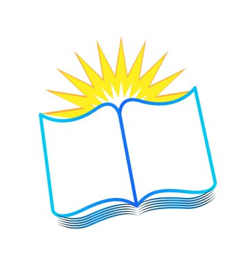 Kitap okuma ve simge vektör öğrenme