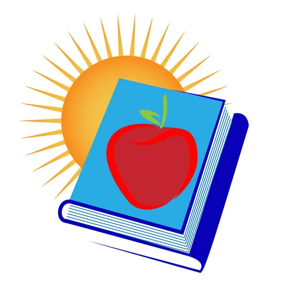 Kitap, simge tasarlamak yığını ile elma