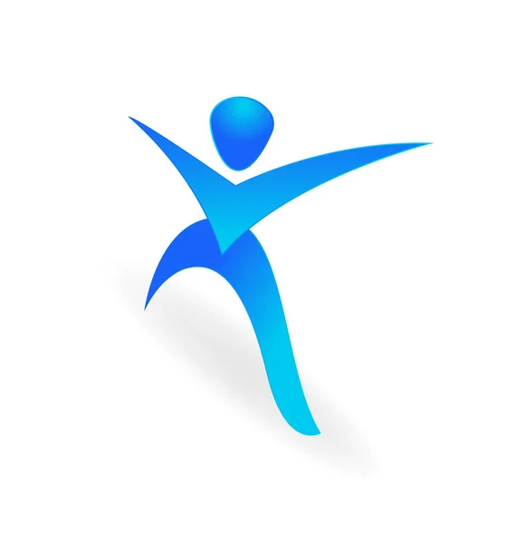 Фітнес спортзал спортивний чоловік логотип векторний дизайн — стоковий вектор
