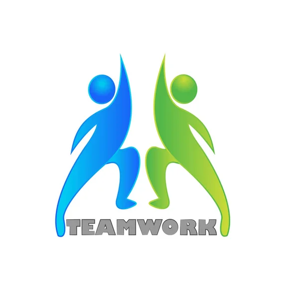 Teamwork partner collaboration vector — Stock Vector