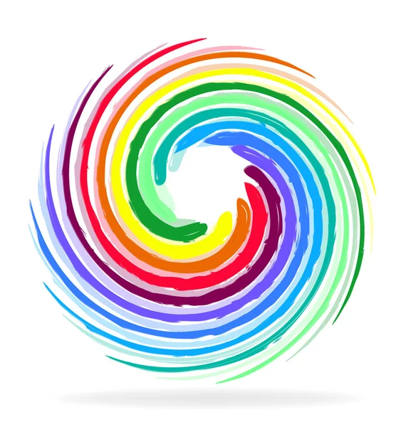 Icono de círculo giratorio multicolor — Archivo Imágenes Vectoriales