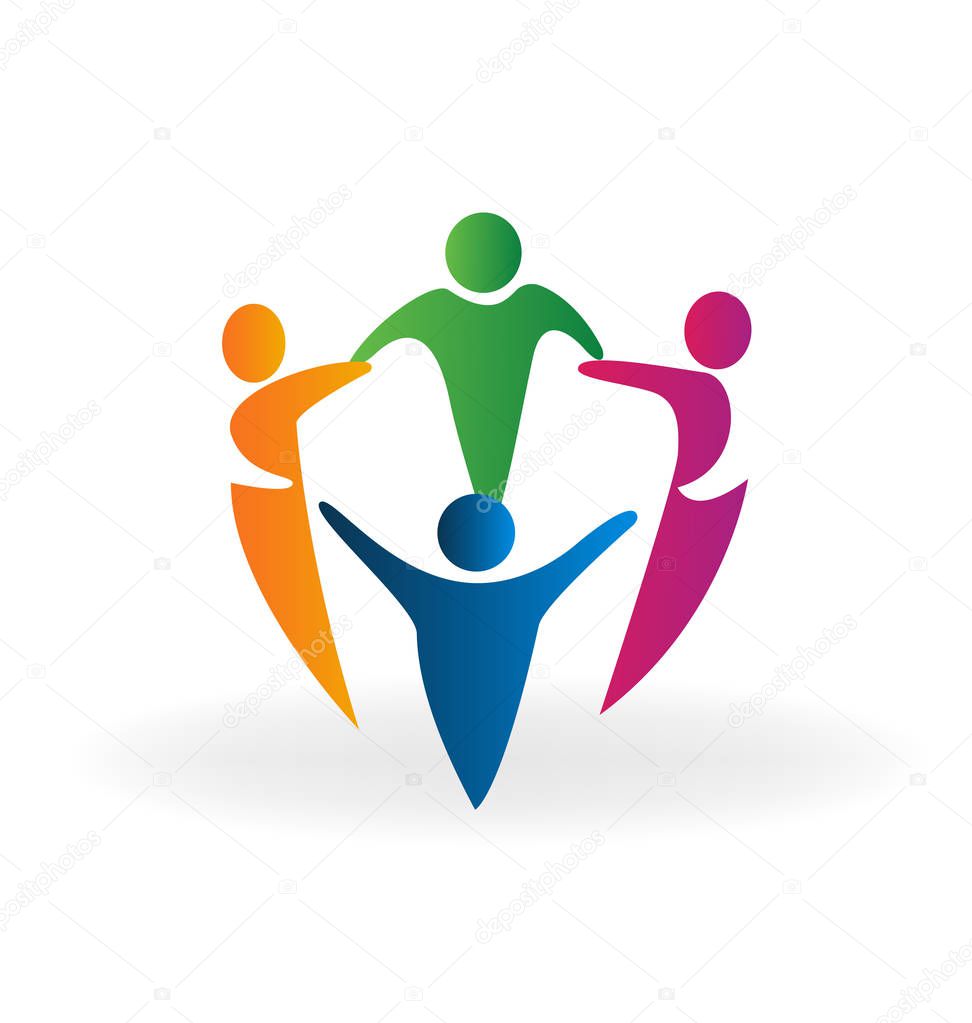 Group teamwork business meeting icon