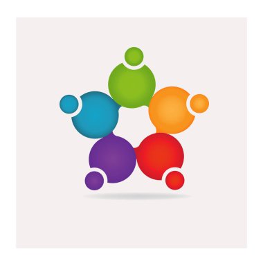 Grup yaratıcı ekip çalışması insanlar logo vektör