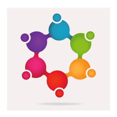 Grup yaratıcı ekip çalışması insanlar logo vektör