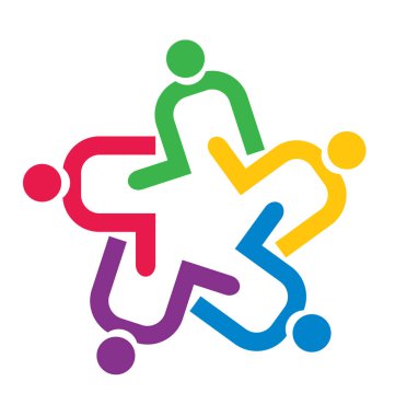 Ekip çalışması hayırsever vektör simgesi