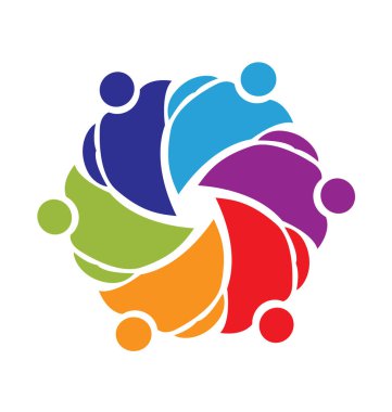 Yardımcı ekip çalışması insanlar grup vektör simgesi