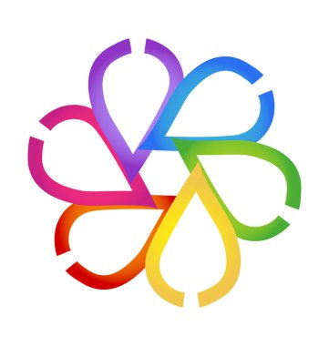 Logo soyut çiçek tasarım