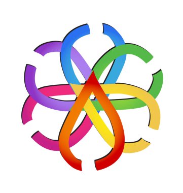 Logo soyut çiçek tasarım