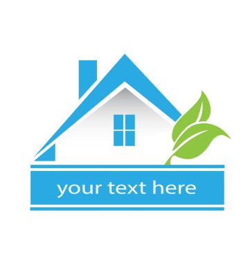 Ev ev çevre dostu vektör logosu
