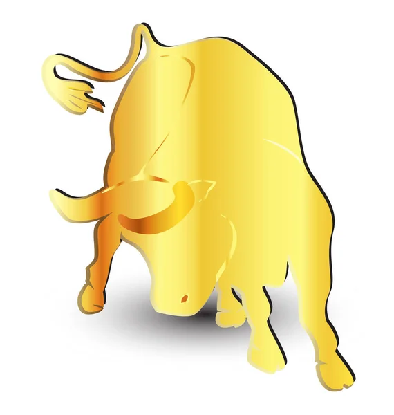 Oro toro símbolo vectorial — Vector de stock