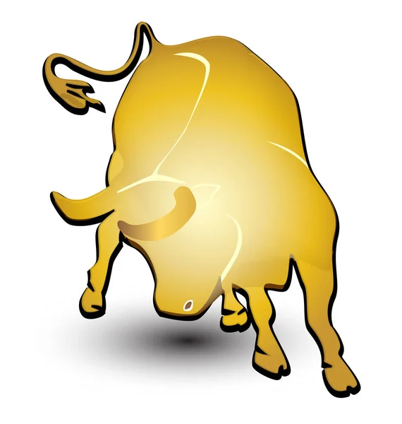 Oro toro símbolo vectorial — Vector de stock