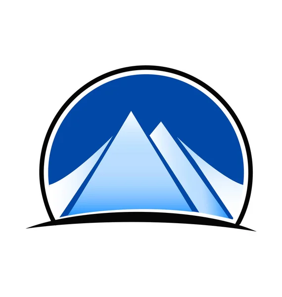 Vector Εικονογράφηση Σχεδιασμός Του Βουνά Λογότυπο Φορέα — Διανυσματικό Αρχείο