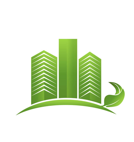 Vector - Green Real Estate Town Logo