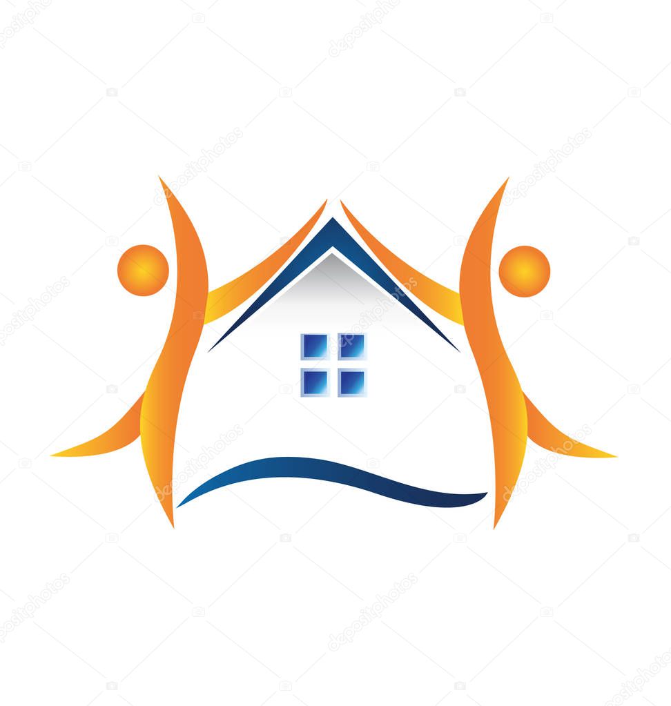 Home people real estate house icon vector design illustration