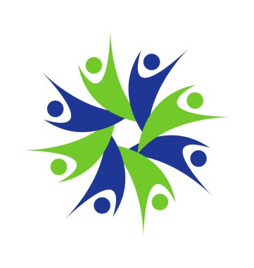 Takım çalışması iş insanlar logosu