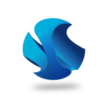 Soyut mavi küre Logo