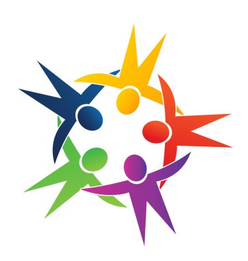 Ekip çalışması kişi kucaklama birlikte simgesi