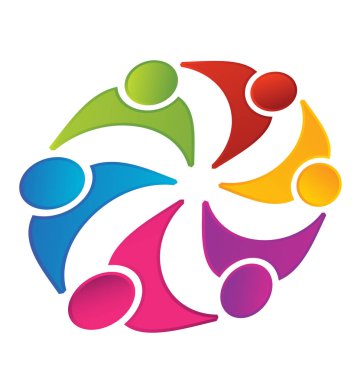 Ekip çalışması arkadaşlarının yanına Grup simgesi logosu