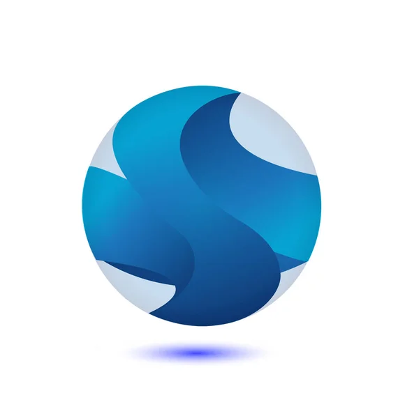 Анотація синій глобус логотип — стоковий вектор