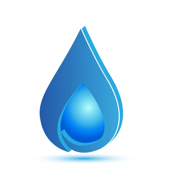 Gota de agua lagrimal vector ilustración — Vector de stock