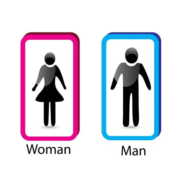 Man en vrouw identiteit symbool vector — Stockvector