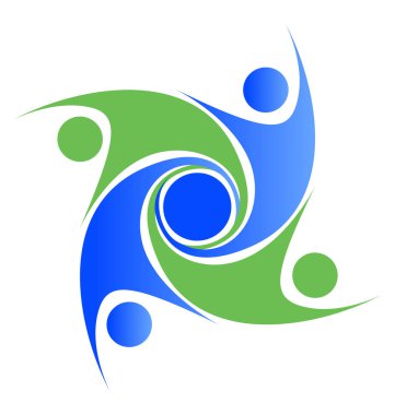 Takım çalışması iş insanlar kutsal kişilerin resmi logosu