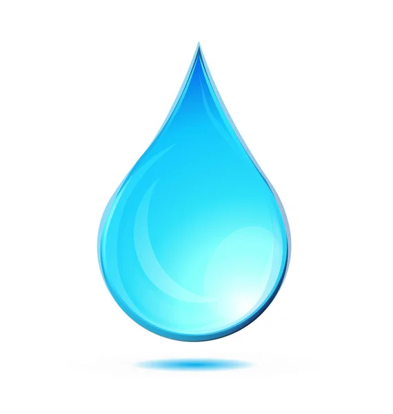Agua lágrima gota de lluvia icono logo — Vector de stock