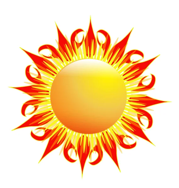 Symbole solaire icône vectorielle logo — Image vectorielle