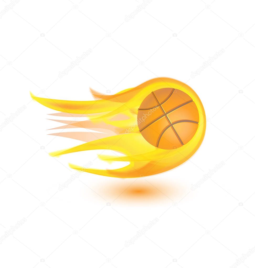 Basketball flame ignite icon