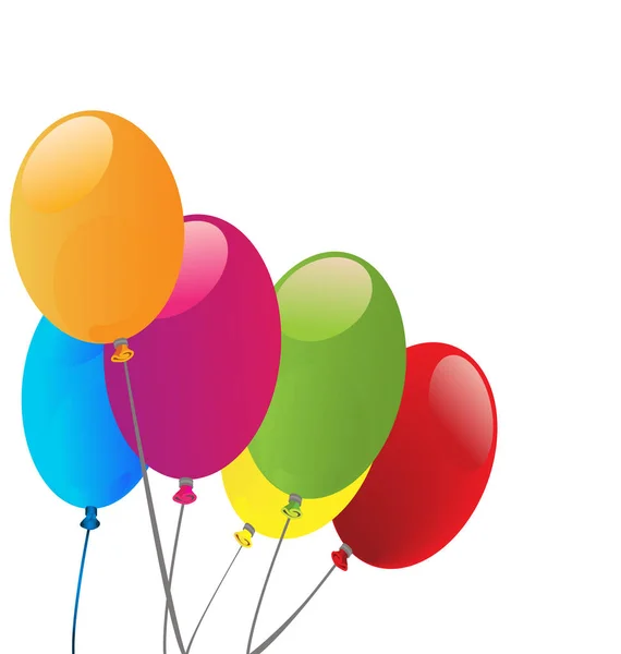 Balloons celebration template vector — Stock Vector