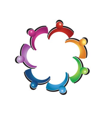 Takım çalışması iş insanlar logo vektör
