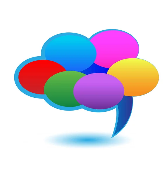 Cloud of speech bubbles icon vector illustration — Stock Vector