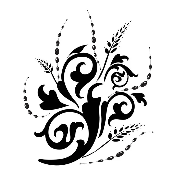 Icône motif floral tourbillon — Image vectorielle
