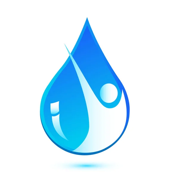 Agua ambiental gota de lluvia icono vector — Vector de stock