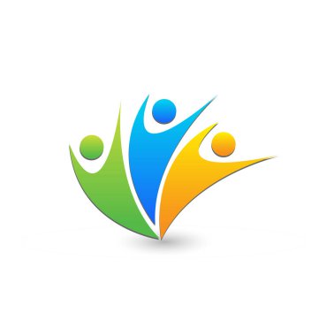 Takım çalışması iş adamları birlikte simge vektör çalışma