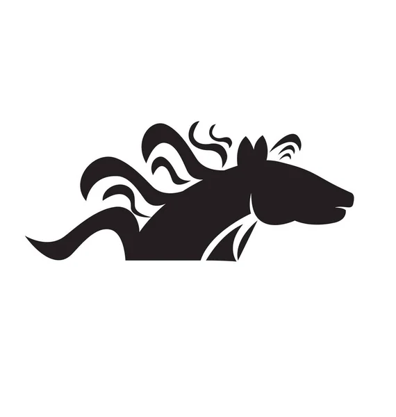 Silueta de caballo animal, ilustración vectorial — Vector de stock