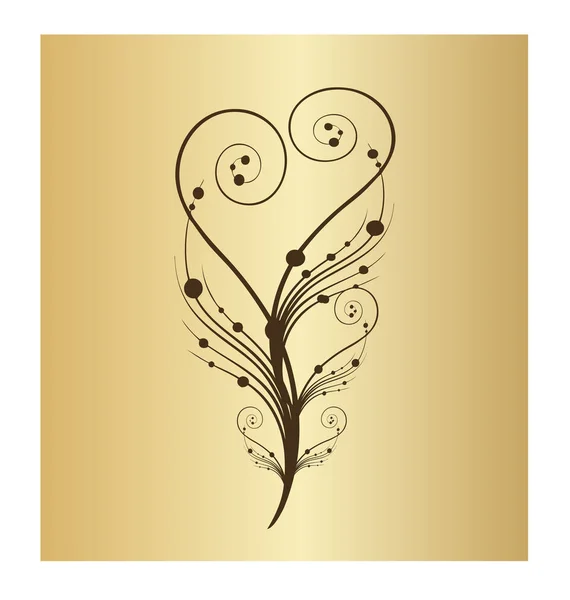 Vecteur d'icône de branche de vigne floral tourbillonnant — Image vectorielle