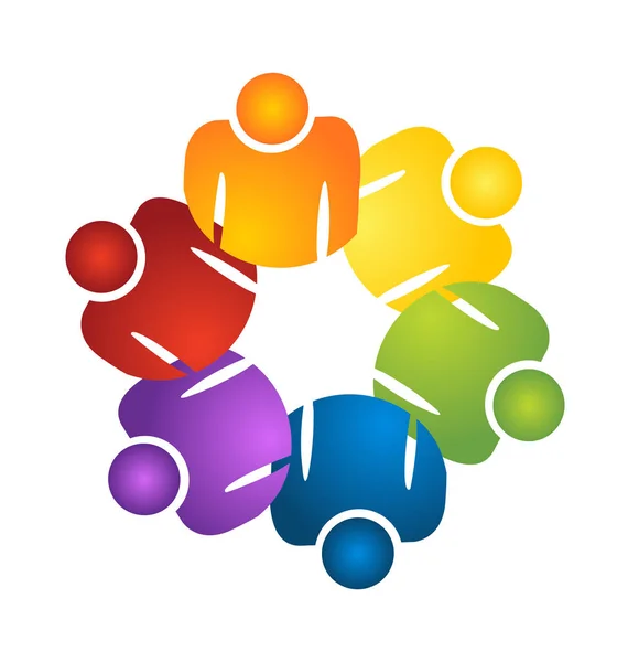 Pracy zespołowej grupie planowania osób wektor logo — Wektor stockowy
