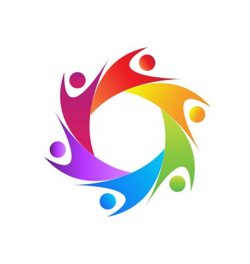 Ekip çalışması insanlar onların gol, simge vektör ulaşan doğru enerjik