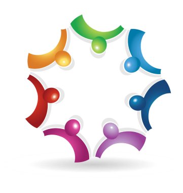 Ekip çalışması emekçilerin birlikte, simge vektör,