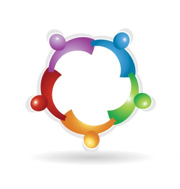 Ekip çalışması sosyal insanlar, simge vektör