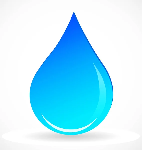 Agua gota de lluvia icono vector — Vector de stock