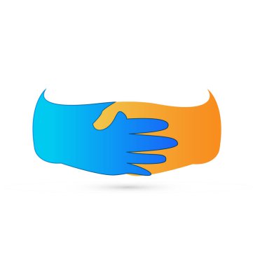 İş insanların karşılıklı anlaşma, simge vektör