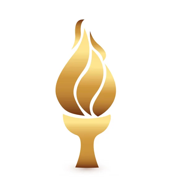 Олимпийский огненный факел, вектор икон — стоковый вектор