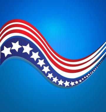 ABD yıldız bayrağı logo çizgili öğeleri vektör arka plan tasarımı