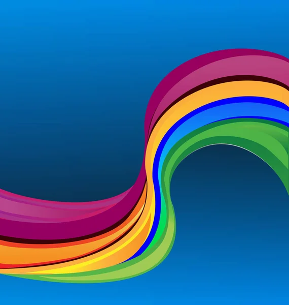 Rainbow swirly vector background — Stock Vector