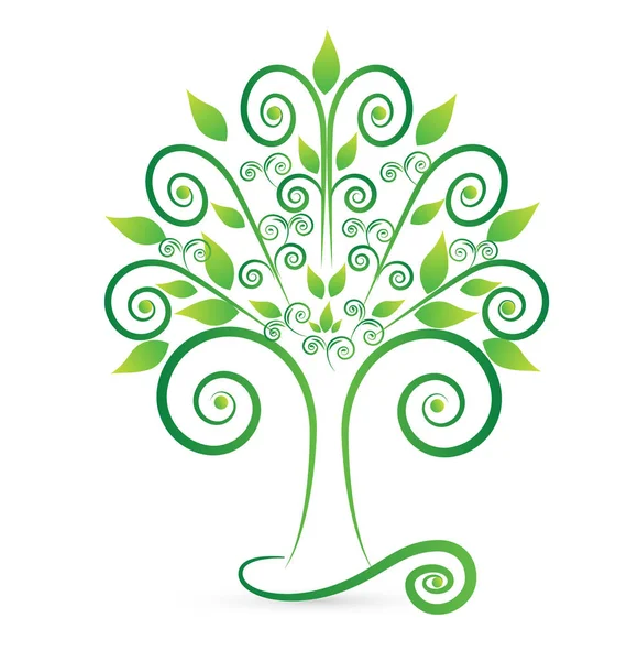 Girdap ağaç yaratıcı simge vektör