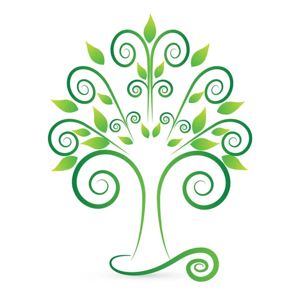 Girdap ağaç yaratıcı simge vektör