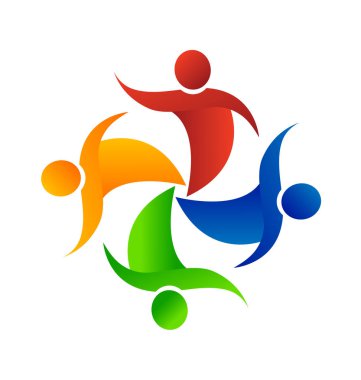 Ekip çalışması grup arkadaş logo